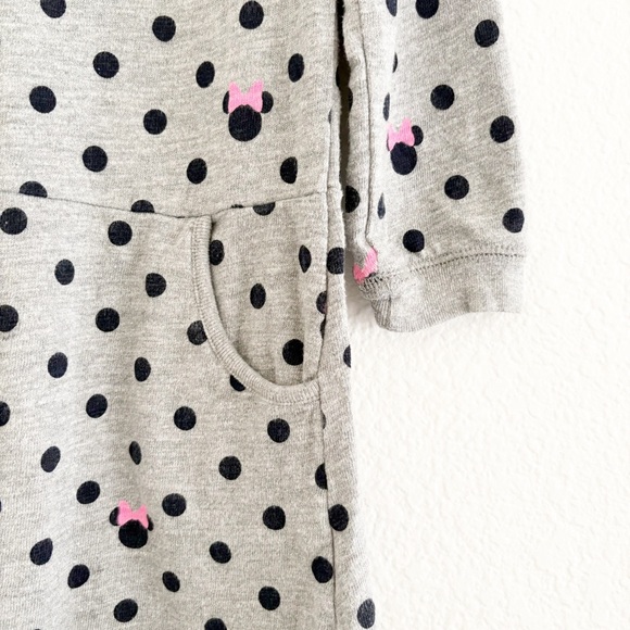 Disney Gap Girls Minnie Mouse Polka Dot Sweatshirt Dress Size 5 - Picture 5 of 8